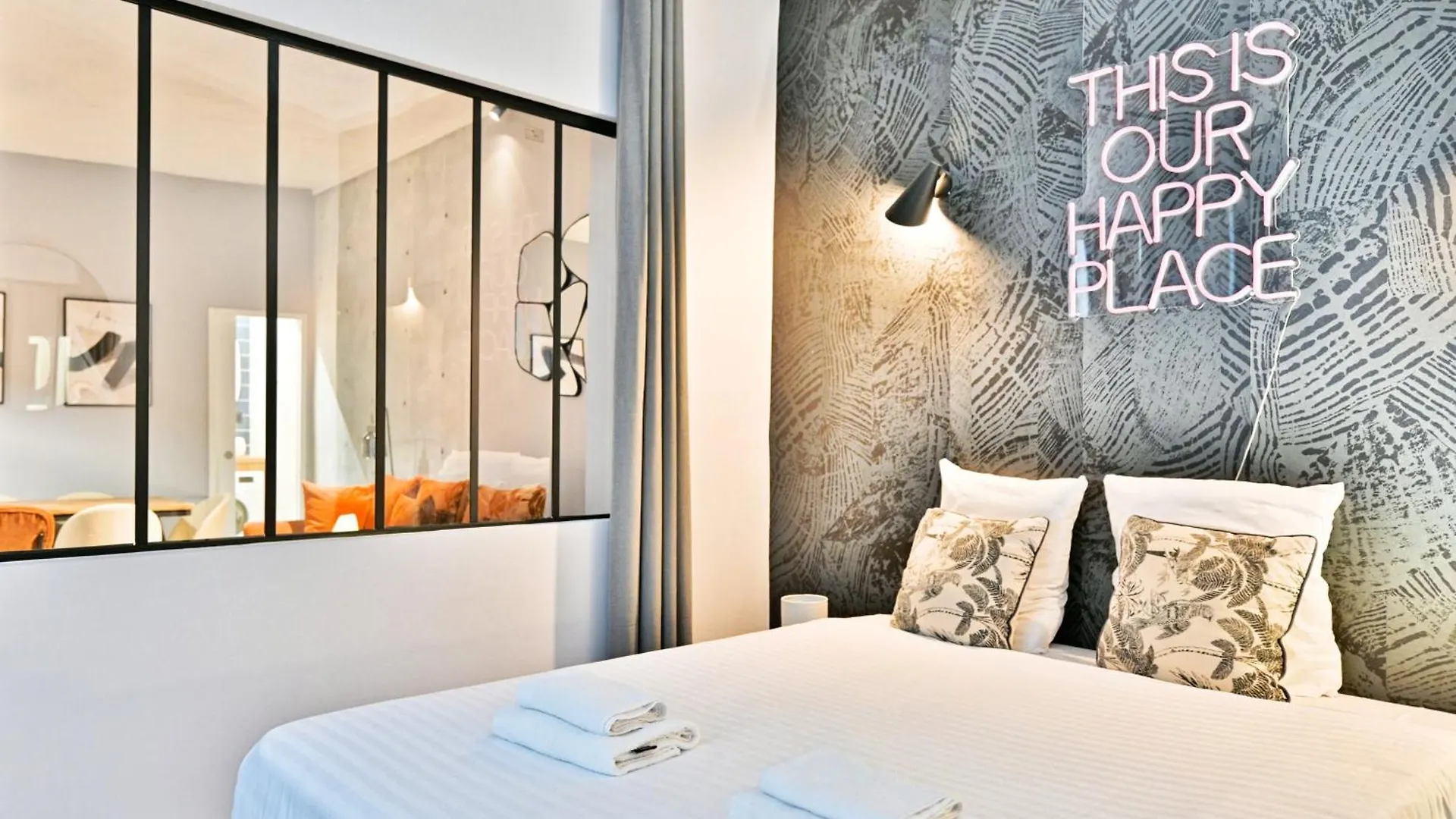 Elegant Loft Avec 2 Chambres Au Coeur De Párizs Franciaország