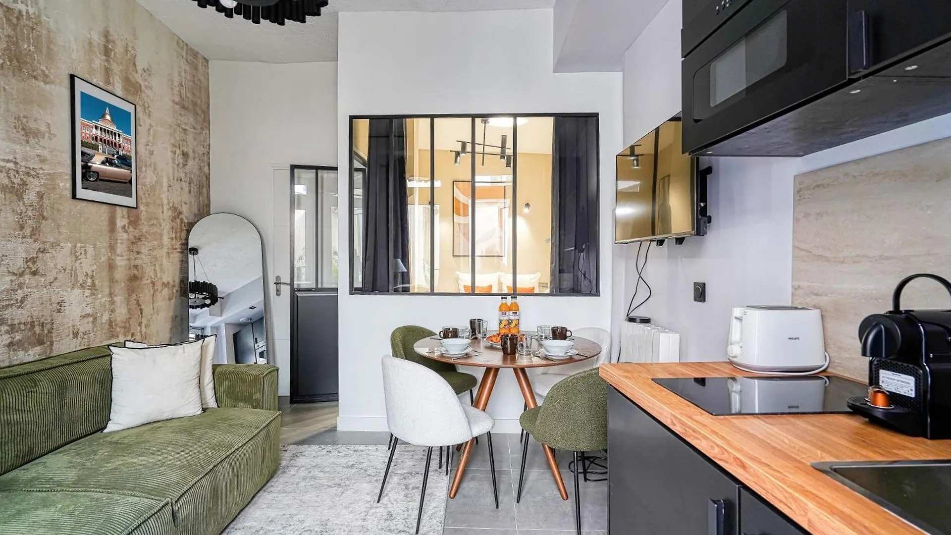 Elegant Loft Avec 2 Chambres Au Coeur De Párizs